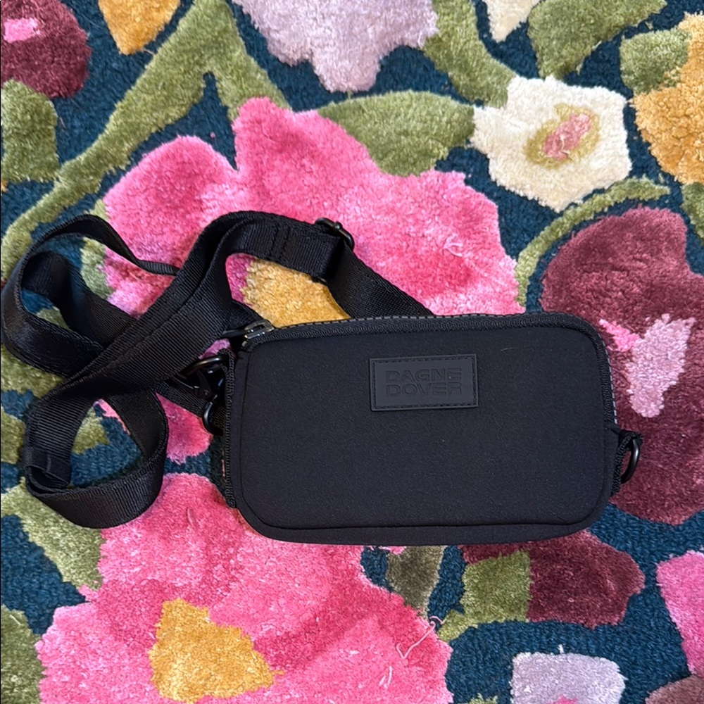 Dagne Dover Black Mara Phone Sling Neoprene Crossbody Bag